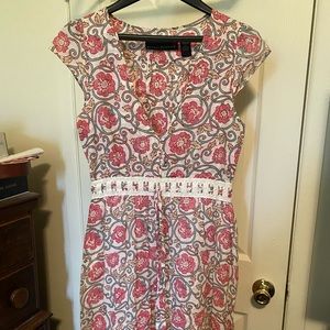 Allison Brittney pink floral above the knee dress - Large